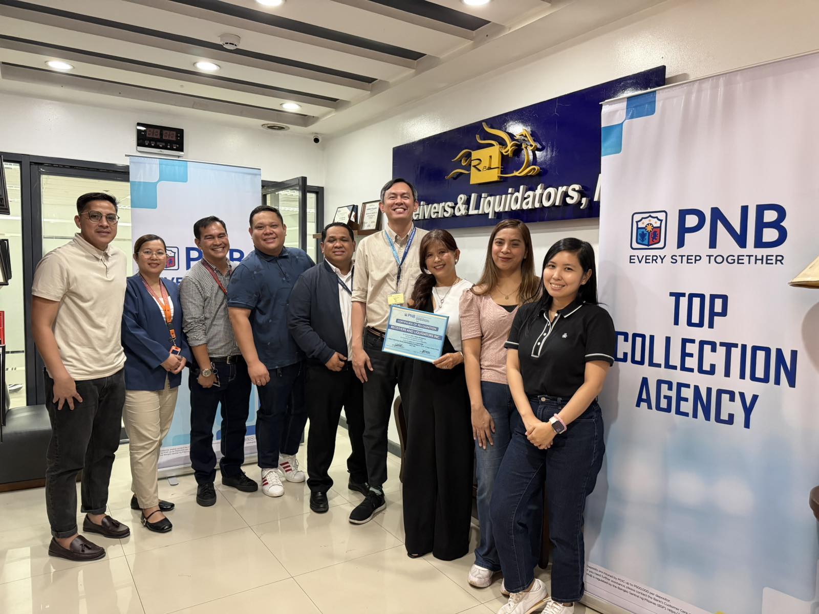 Receivers and Liquidators, Inc. Recognized as Top 1 Write-Off Agency by Philippine National Bank